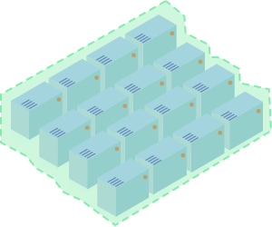 Private room with 46 racks